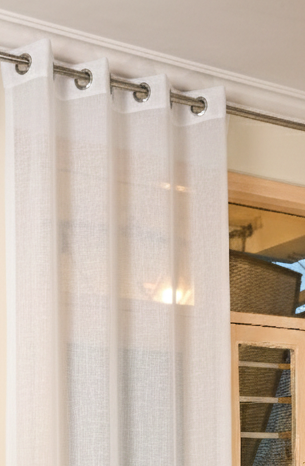 Saukins Sheer Net White Curtain